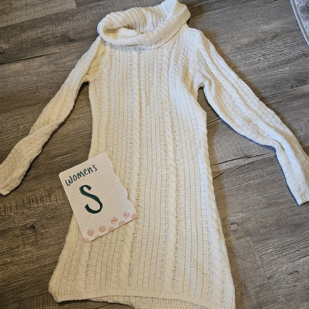 Turtle neck sweater dress